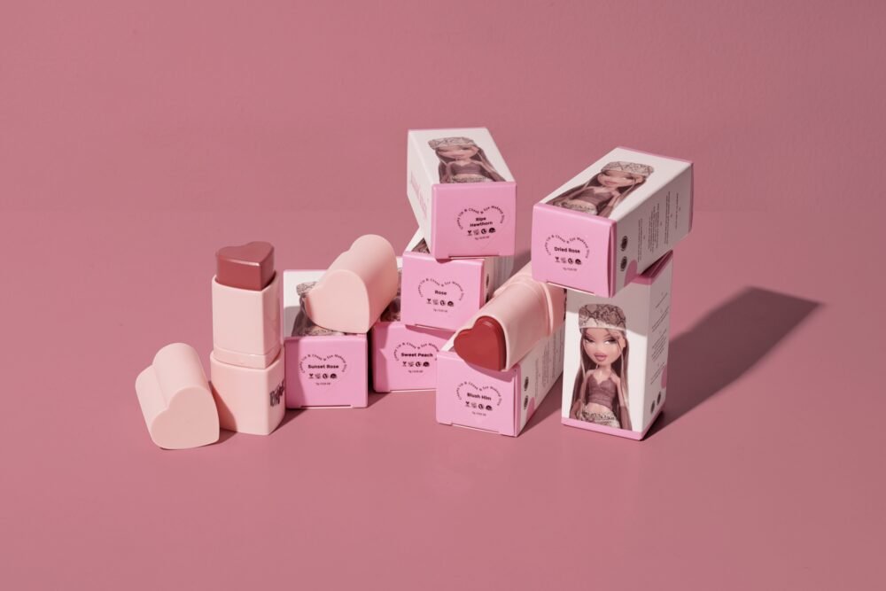 Stick heart blush